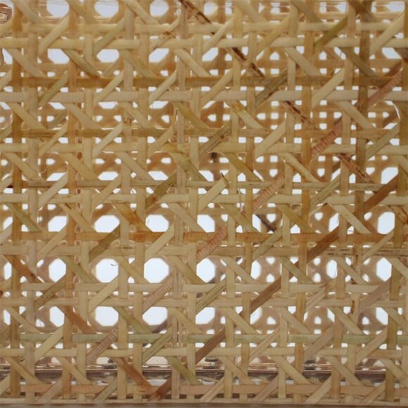 Women Acrylic Handbag Rattan Woven Pattern Square Box Crossbody Handbag Shoulder - Picture 5 of 6